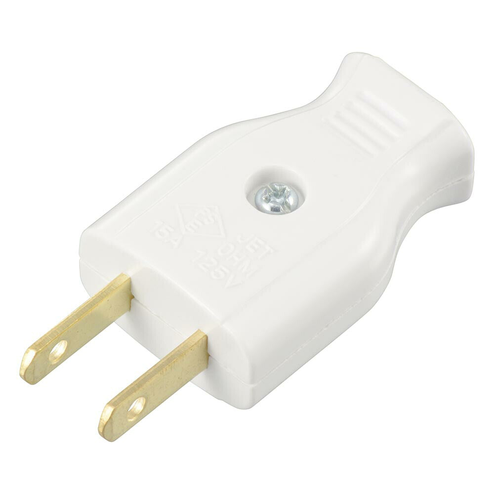 差込みプラグ(プラグ交換用/補修用/1500Wまで/15A-125V/ホワイト/パッケージあり)_06-5361_HS-HHP/WP_OHM(オーム電機)